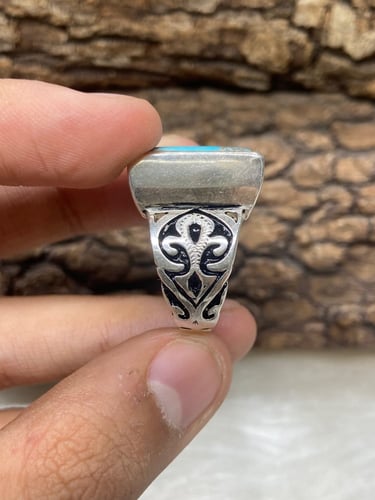 خاتم فيروز نيشابوري مربع راهي صياغه الكتف