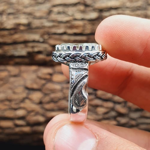 خاتم اكومارين موديل ملكي ابداع الشريف