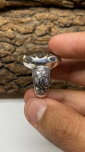 حجر العقيق اليماني جلد التعبان صياغه الكتف