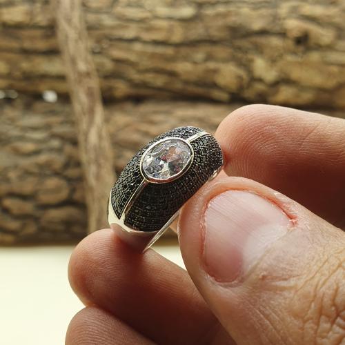 خاتم فضه تصميم تالندي فاخر 4