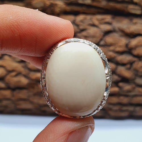 خاتم العاج الطبيعي الراهي صياغه الفيل ابداع الشريف