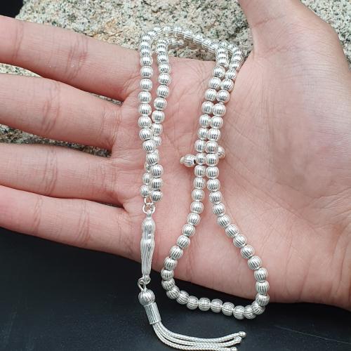 سبحه فضه كامل موديل دائري نقش عدد 99 موديل 8