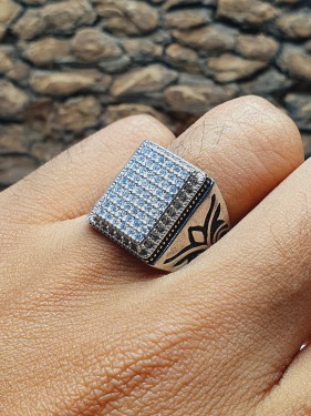 خاتم فضه تصميم تالندي فاخر