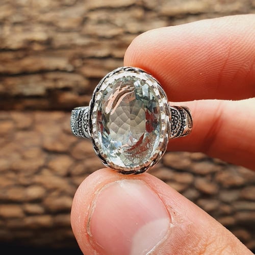 خاتم اكومارين موديل ملكي ابداع الشريف