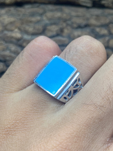 خاتم تايلندي ملكي فضة عيار 925 مقاس 8