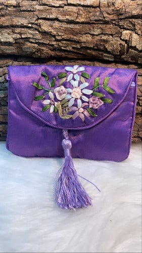 حقيبة مجوهرات سهلة الحمل مصنوعة من قماش التفتة مطر...