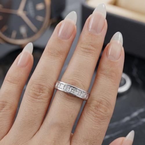 دبله دقه الماس فضه عيار 925