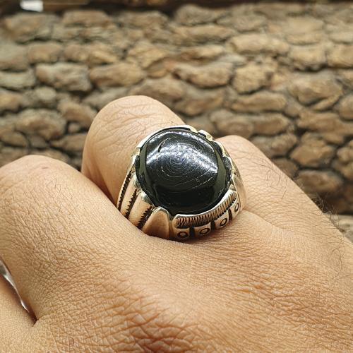 خاتم يسر بحري الطبيعي بصياغه برتاش الشريف