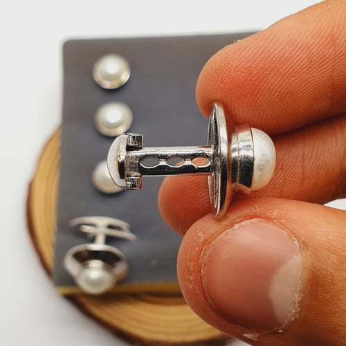 ازارير مع كبك لولو زراعي فضه عيار 925