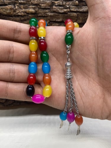 حجر عقيق برازيلي عدد33 خرزه