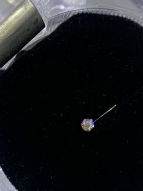 زمام فضة عيار 925 لون الفص ملون شوكة حجم صغير