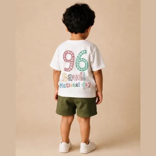 طقم أطفال اليوم الوطني السعودي 96 Saudi National Day 96 Kids Set