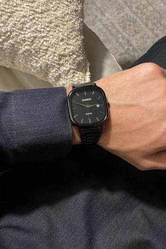 ساعة كاسيو LTP اسود مينا اسود