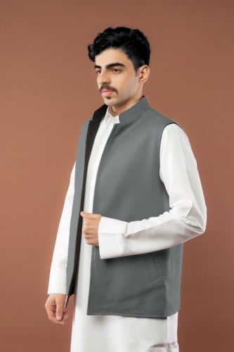 سديري جوخ لون اسود - رمادي