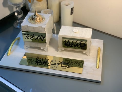 طقم مباخر اكريليك بالاسم