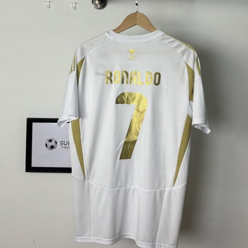 تيشيرت النصر الجديد لون أبيض 2024-2025