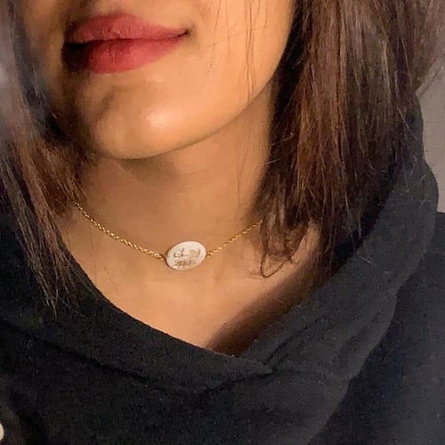 سلسال فضه خالص عيار925حجر طبيعي - متجر اجوان