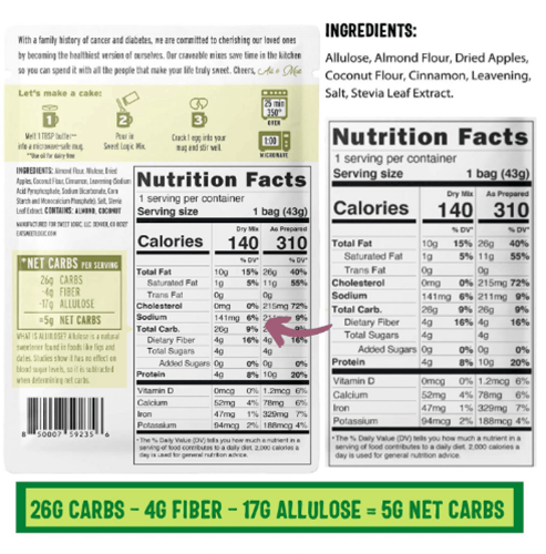 خليط الكوب كيك - التفاح بالقرفة