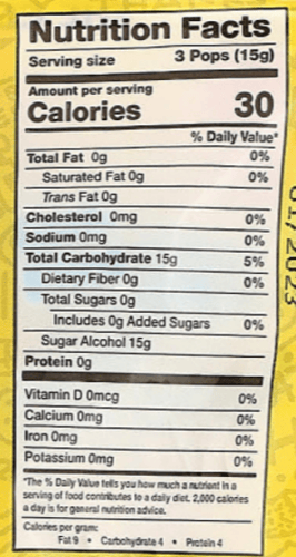 مصاصات خالية من السكر نكهة الاناناس