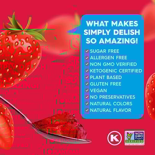 جلي خالي من السكر الفراولة