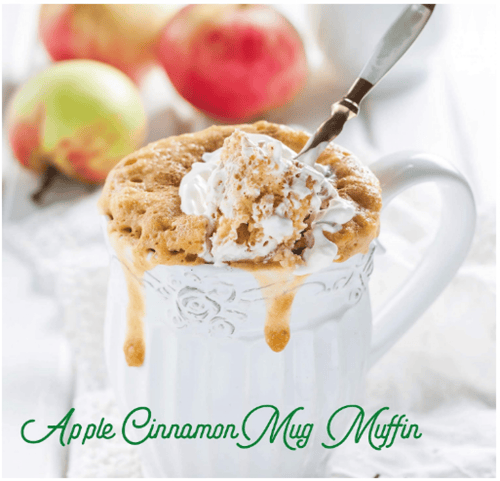 خليط الكوب كيك - التفاح بالقرفة