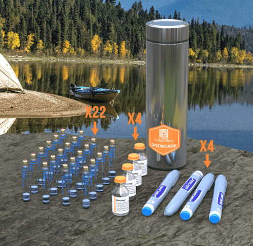 حافظة انسولين ستانيس ستيل 2 - 4 اقلام