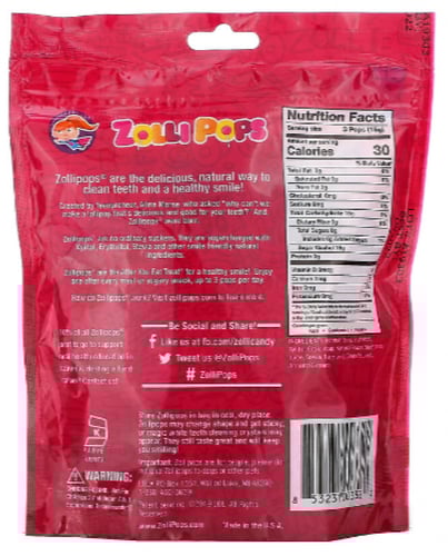 مصاصات خالية من السكر نكهة التوت