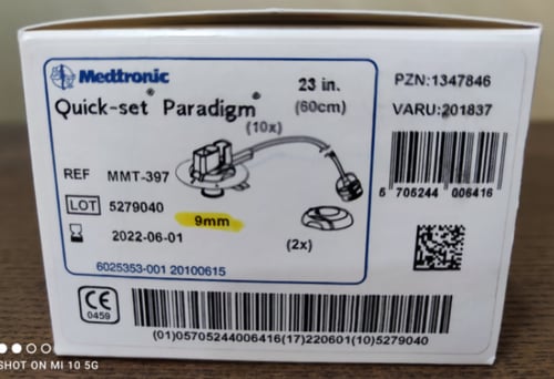 انابيب مضخة الانسولين ميدترونك 9 ملم