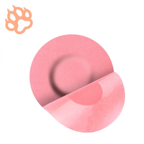 Fixic لاصق لون وردي دائري الشكل بدون صمغ في المنتص...