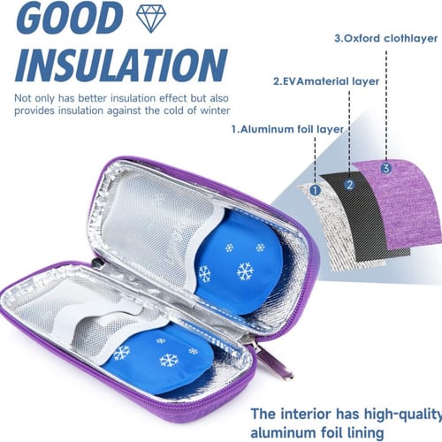 حافظة انسولين قلمين بنفسجي