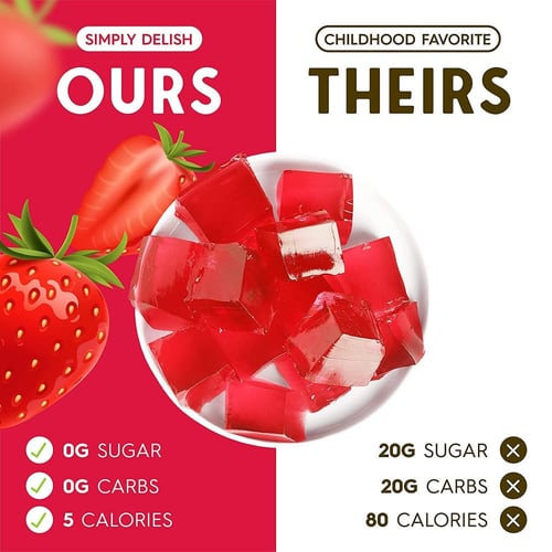 جلي خالي من السكر الفراولة