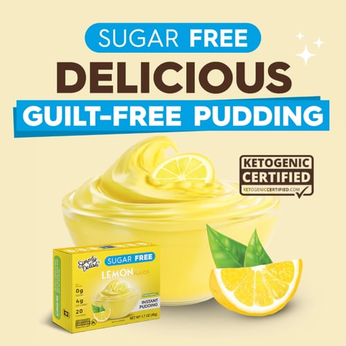 حلوى الليمون ( بودنج ) خالي من السكر