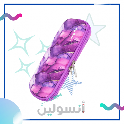 حافظة انسولين قلمين وردي