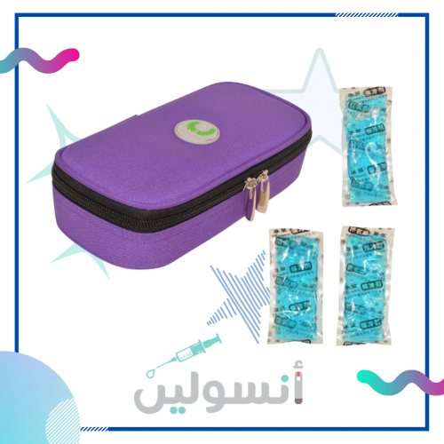 حافظة انسولين مع 3 اكياس جل