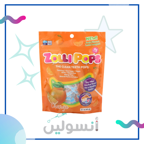 مصاصات خالية من السكر نكهة برتقال