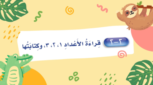 قراءة العدد (1-2-3) رياضيات اولى ابتدائي