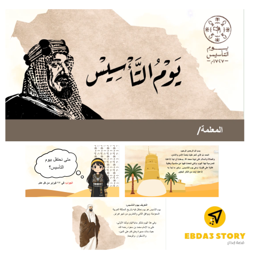 اذاعة يوم التأسيس ( مناسبة للمرحلة الابتدائية)