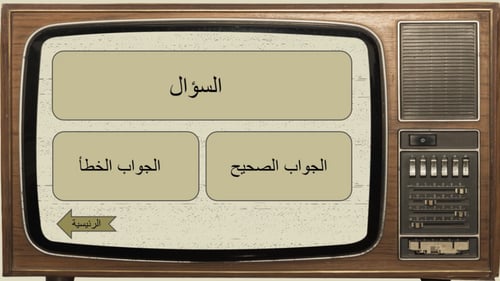 لعبة التلفزيون القديم (لعبة بوربوينت تفاعلية)