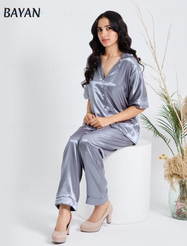 بجامه قطعتين-رصاصي