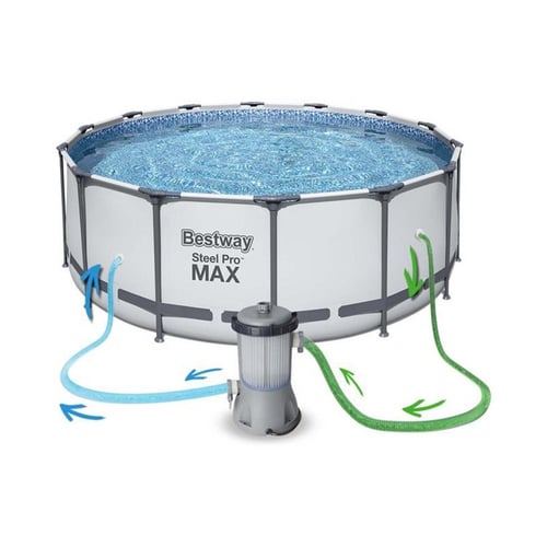 مسبح اعمدة دائري 457X122 CM رصاصي