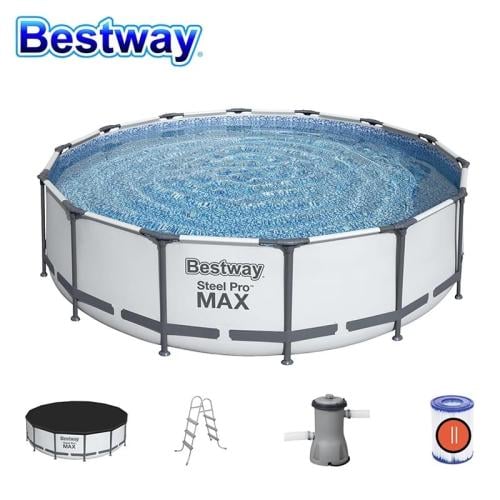 مسبح اعمدة دائري 427X107CM رصاصي