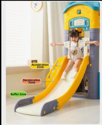بيت ألعاب أطفال منزلي مع زحليقة وأرجوحة – نشاط وتر...
