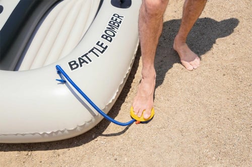 قارب الأطفال القابل للنفخ لـ 2 أشخاص مع مجادف طويل...