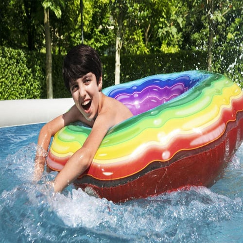 مسبح نفخ دائري 396X84CM رمادي