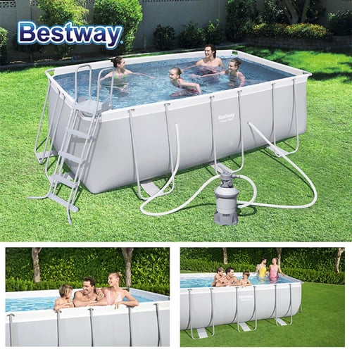 مسبح اعمدة متسطيل رصاصي412X201X122CM