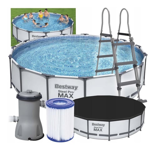 مسبح اعمدة دائري 457X122 CM رصاصي