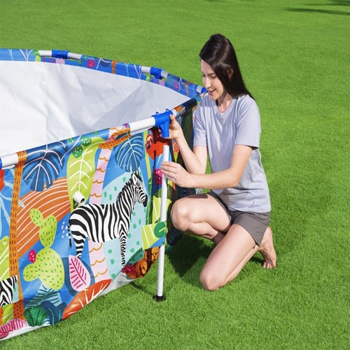 مسبح ملون 305 سم اعمدة دائري