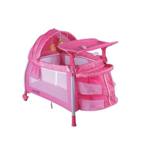 سرير 2 في 1 للاطفال من بيبي لف، للعب والنوم، زهري
