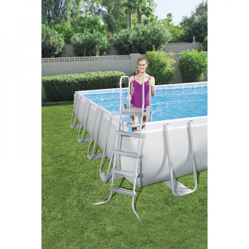 بست واي® مسبح أعمدة مستطيل رصاصي مع فلتر وسلم 956X...