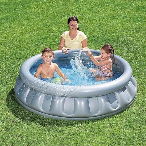 مسبح نفخ رمادي وسط